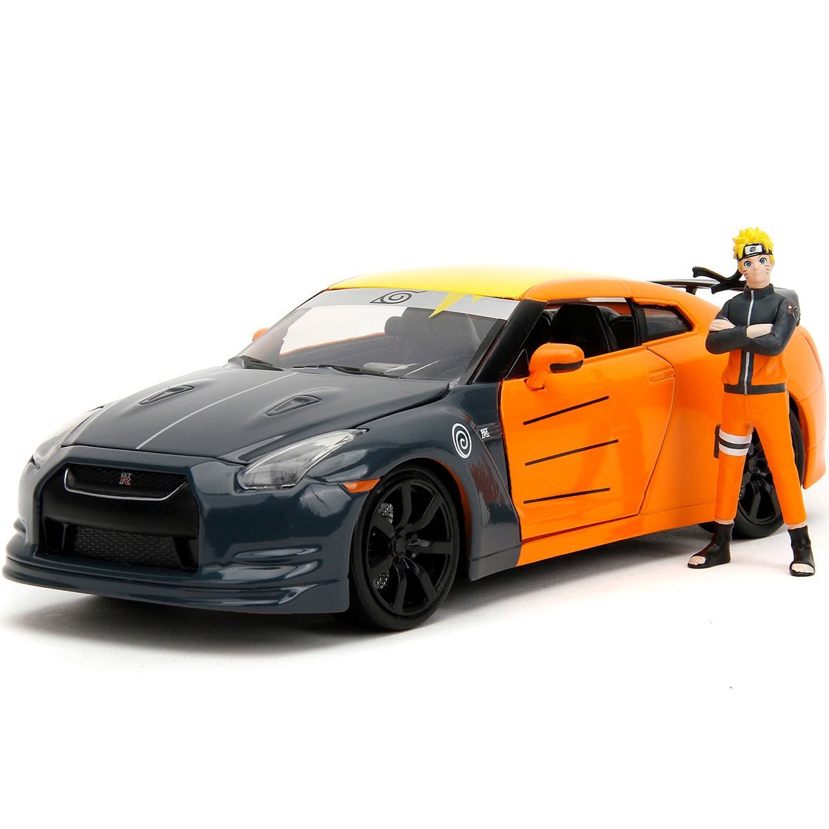 Naruto 2009 Nissan GT-R R35 1:24 Scale Die-Cast Metal Vehicle with Figure