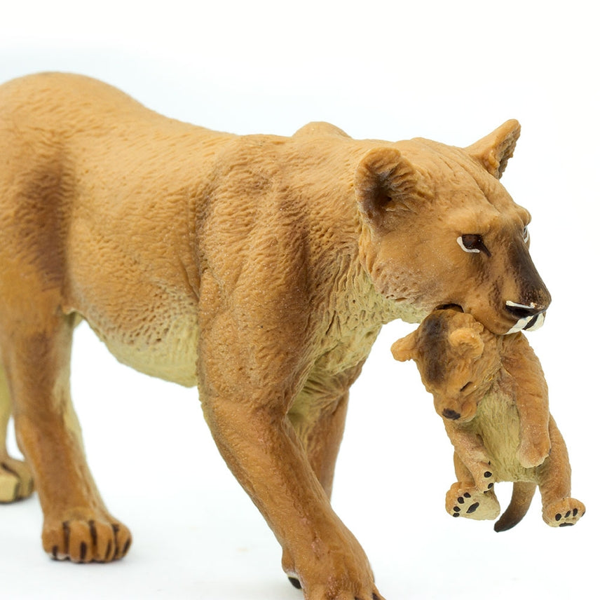 Lioness with Cub Figurine