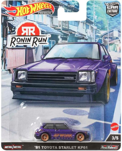 Hot Wheels 2022 Car Culture Ronin Run 1981 Toyota Starlet KP61