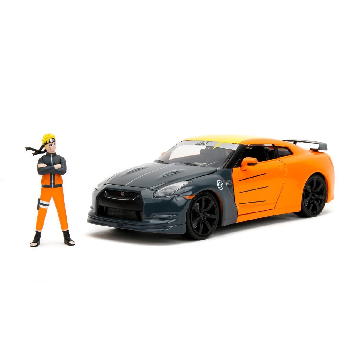 Naruto 2009 Nissan GT-R R35 1:24 Scale Die-Cast Metal Vehicle with Figure