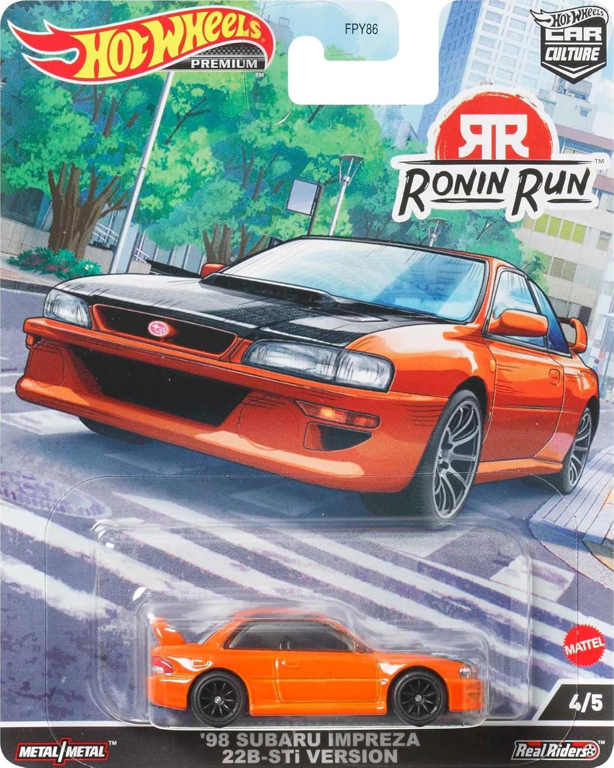 Hot Wheels 2022 Car Culture Ronin Run 1998 Subaru Impreza 22B-STi Version