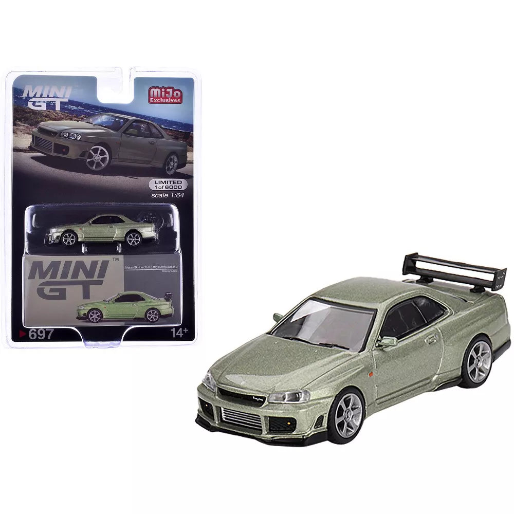 Mini GT 1:64 Nissan Skyline GT-R (R34)Tommykaira R-z Millenium Jade