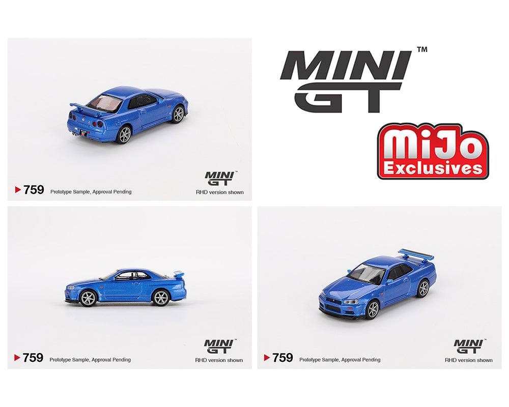 Mini GT - Nissan Skyline GT-R (R34) V-Spec - Bayside Blue