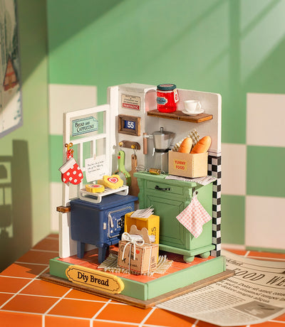 Rolife Diy Kit Mini 3D House Afternoon Baking Time