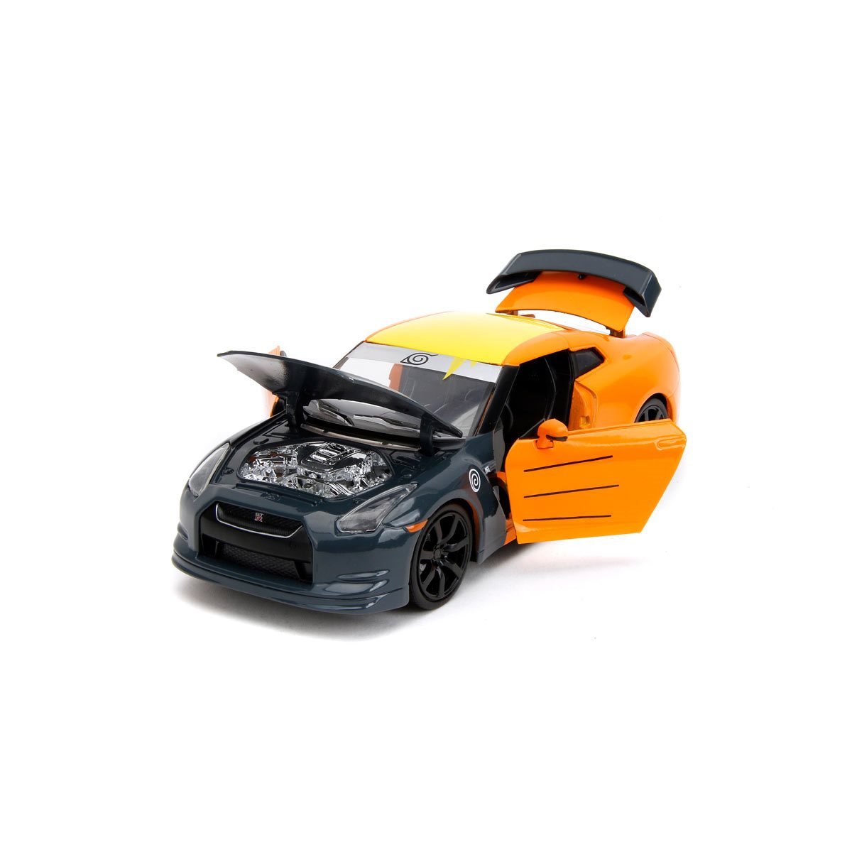 Naruto 2009 Nissan GT-R R35 1:24 Scale Die-Cast Metal Vehicle with Figure